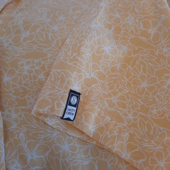 Salty Crew Seafarer Dress Dusty Gold Button Front Mini Dress Size Medium ALTERED - Picture 13 of 16